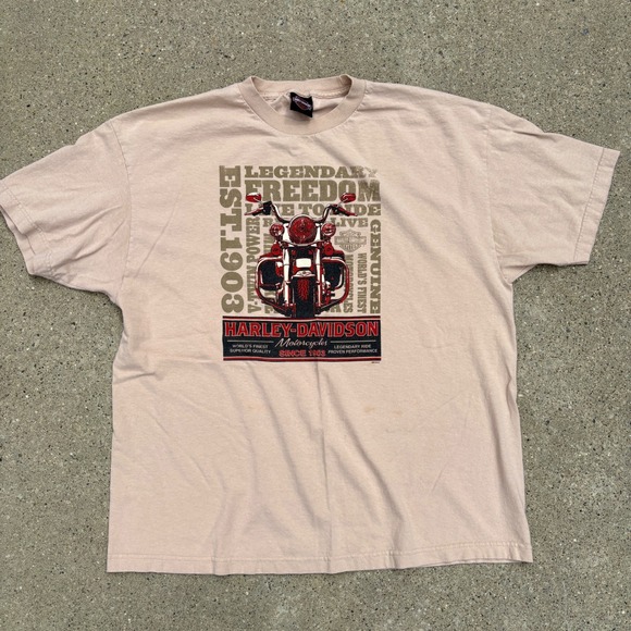 Harley Davidson T Shirt Motorcycle Graphic Tee Legendary Freedom Ride - Picture 2 of 4
